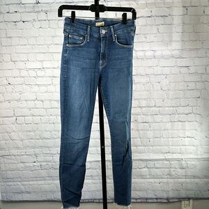 👖 MOTHER Frayed Hem Skinny Jeans Size 25